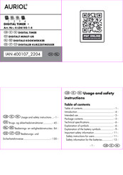 Auriol 4-LD6182-4 Bedienungs- Und Sicherheitshinweise