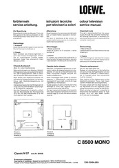 Loewe C 8500 MONO Serviceanleitung