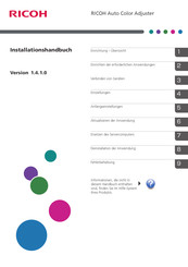 Ricoh Auto Color Adjuster Installationshandbuch