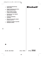 EINHELL RT-CL 12 Li Originalbetriebsanleitung