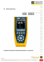 Chauvin Arnoux CA5292 Bedienungsanleitung