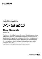 FujiFilm X-S20 Bedienungsanleitung