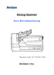 Avision AD130 Kurz- Betriebsanleitung