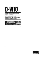 Sansui D-W10 Betriebsanleitung