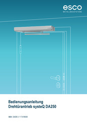 Esco systeQ DA250 Bedienungsanleitung