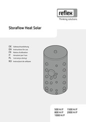 Reflex Storaflow Heat Solar 2000 H/F Gebrauchsanleitung