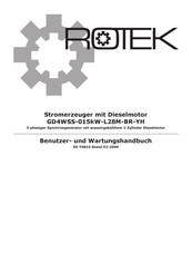 Rotek GD4WSS-015kW-L28M-BR-YH Benutzer- Und Wartungshandbuch