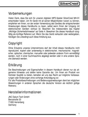 Silvercrest MH-91 Bedienungsanleitung
