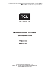 TCL RP282BSE0 Bedienungsanweisung