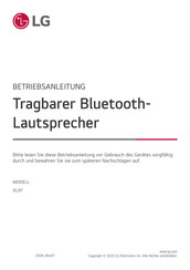Lg XL9T Betriebsanleitung