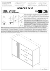 Conforama BELFORT 2K3F UP 01504 Montageanleitung