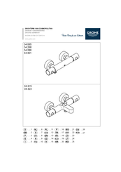 Grohe GROHTERM 1000 COSMOPOLITAN 34 215 Bedienungsanleitung