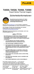 Fluke Expert TiX560 Sicherheitsinformationen