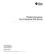 Sun Microsystems Enterprise 250 Bedienungsanleitung