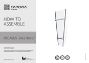 Palram CANOPIA PEGASUS 2x6 / 0.6x1.7 Montageanleitung