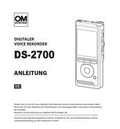 OM SYSTEM DS-2700 Anleitung