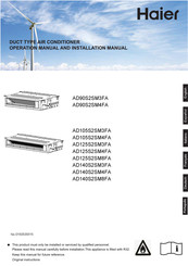 Haier AD90S2SM4FA Bedienungsanleitung