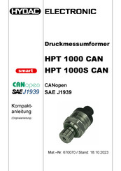 HYDAC ELECTRONIC HPT 1000 CAN Kompaktanleitung