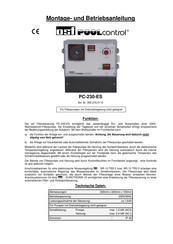 Osf Poolcontrol PC-230-ES Montage- Und Betriebsanleitung