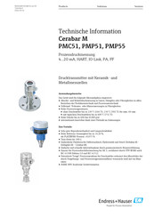 Endress+Hauser Cerabar M PMC51 Technische Information