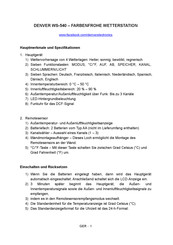 Denver WS-540 Bedienungsanleitung
