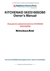 KitchenAid ARTISAN 5KES100SOB0 Anleitung