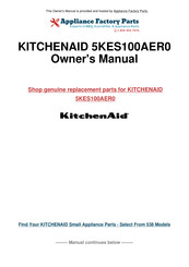 KitchenAid ARTISAN 5KES100AER0 Anleitung