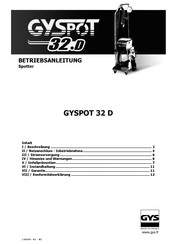 GYS GYSPOT 32D Betriebsanleitung