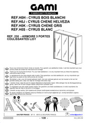 Gautier CYRUS CHENE HELVEZIA H0J Bedienungsanleitung