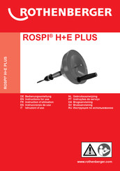 Rothenberger ROSPI H+E PLUS Serie Bedienungsanleitung