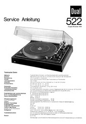 Dual 522 Serviceanleitung
