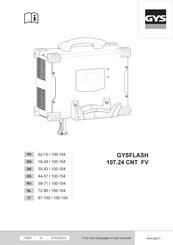 Gys GYSFLASH 107.24 CNT FV Betriebsanleitung