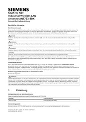 Siemens SIMATIC NET ANT793-8DK Kompaktbetriebsanleitung
