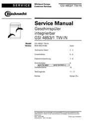 Bauknecht GSI 4853/1 TW-IN Serviceanleitung