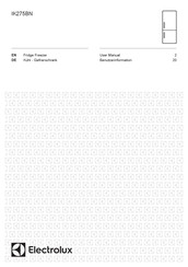 Electrolux IK275BN Benutzerinformation