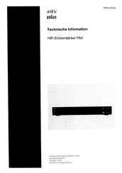 Braun PA4 Technische Information