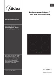 Midea EF7454BJ1-A Bedienungsanleitung Installationsanleitung