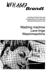 Brandt WFH 1687 Bedienungsanleitung