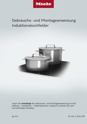 Miele KM 7999 FL Gebrauchs- Und Montageanweisung