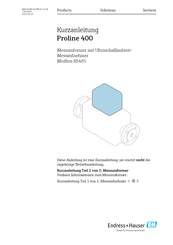 Endress+Hauser Proline 400 Kurzanleitung