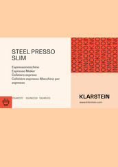 Klarstein STEEL PRESSO SLIM Montageanleitung