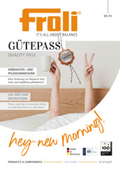 Froli Basicflex Gebrauchs- Und Pflegeanweisung