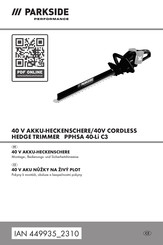 Parkside Performance 449935 2310 Montage-, Bedienungs- Und Sicherheitshinweise