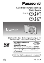 Panasonic Lumix DMC-FS11 Kurzbedienungsanleitung