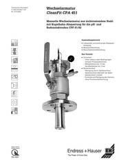 Endress+Hauser Cleanfit CPA451 Technische Information