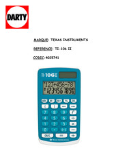 Texas Instruments TI-106 Bedienungsanleitung
