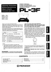 Pioneer PL-3F Bedienungsanleitung