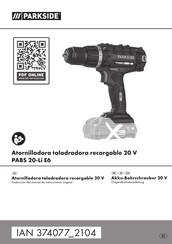 Parkside PABS 20-Li E6 Originalbetriebsanleitung