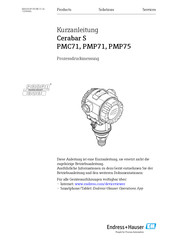 Endress+Hauser Cerabar S PMP75 Kurzanleitung