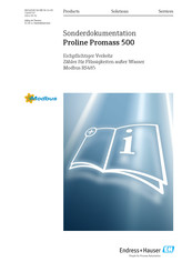 Endress+Hauser Proline Promass 500 Bedienungsanleitung